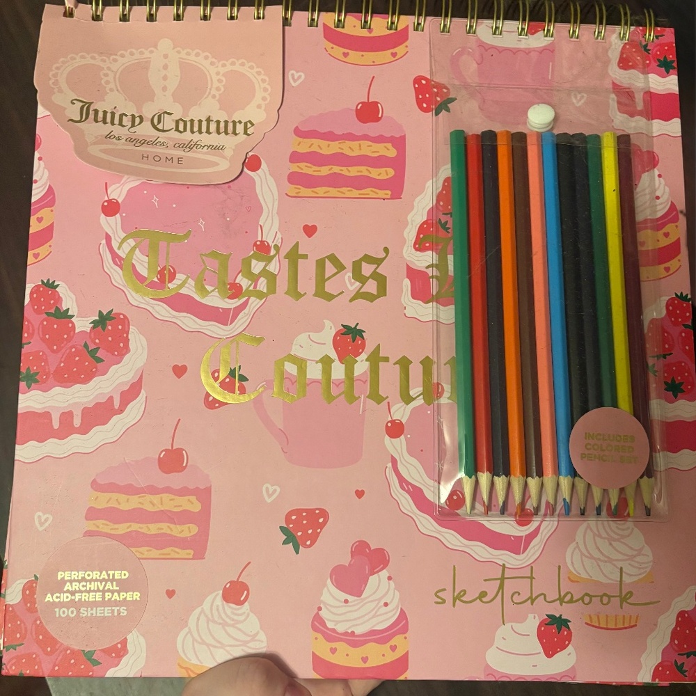 Juicy couture pink cake sketchbook